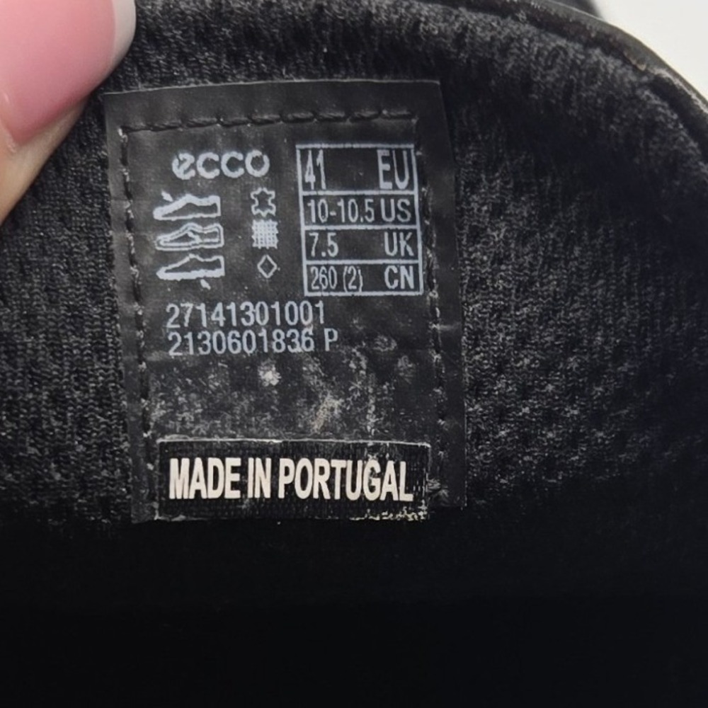 ECCO Modtray Penny Loafer EU 41 US 10 Black Leather Lug Sole Slip On Comfort - Picture 7 of 11